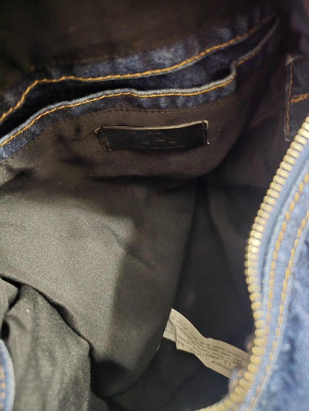 ZARA Dark Denim hobo bag - Picture 8 of 12